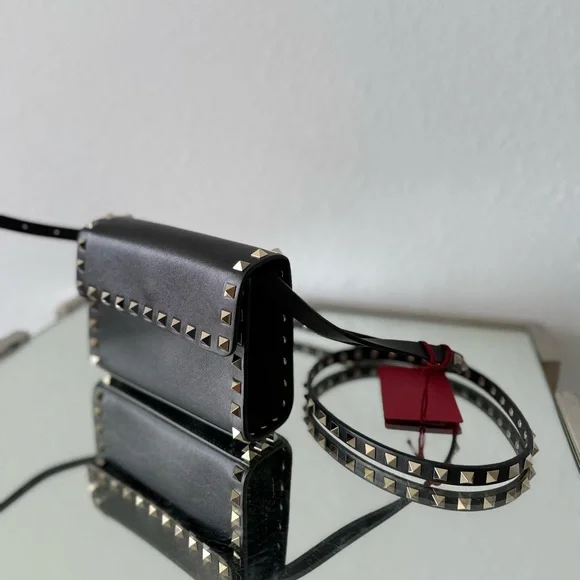 NWT VALENTINO GARAVANI Rockstud leather shoulder bag - Picture 9 of 13